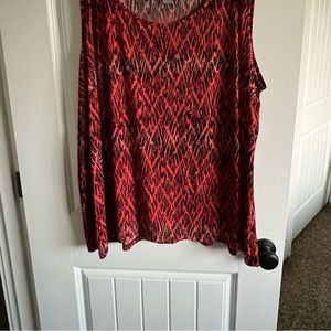 Catherine melon/black animal print tank top